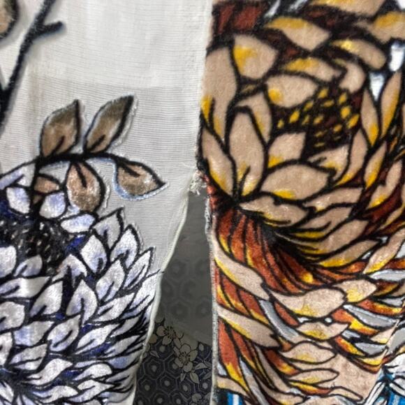 Hale Bob Maxi Dress Size M Boho Velvet Burnout Floral Festival Slit Viscos Blend - Picture 6 of 14